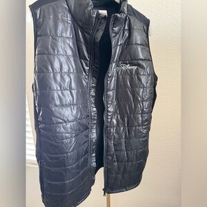 Disney Shiny Black Quilted Vest